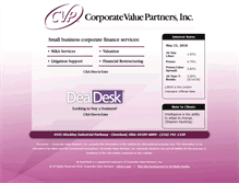Tablet Screenshot of corporatevaluepartners.com